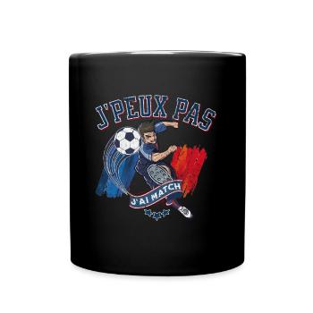 Ich kann nicht, ich habe Match 1 - Tasse einfarbig - Schwarz - Vorne