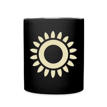 Abstrakte Sonne Sonnenschein Abstrakte Kunst - Tasse einfarbig - Schwarz - Vorne