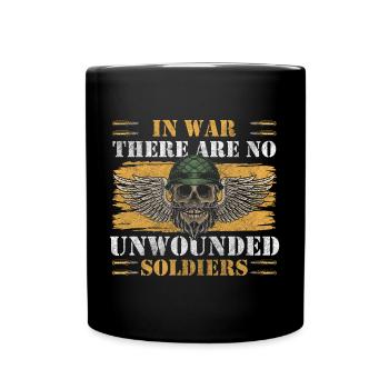 Combattant militaire Liberté Paix mondiale - Mug uni - noir - Devant