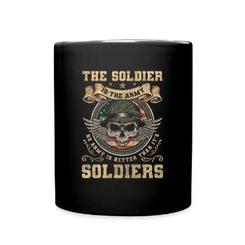 War Land Peace Human Rights - Full Colour Mug - black - Front