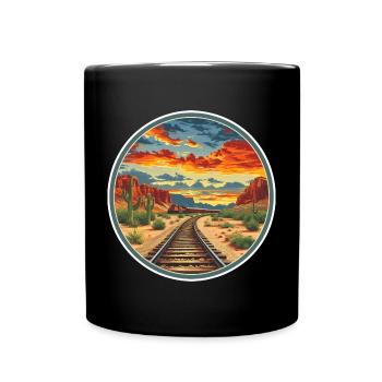 Railroad - Full Colour Mug - black - Front