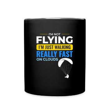 Paramotor Pilot Paramotoring Powered Paraglider - Full Colour Mug - black - Front