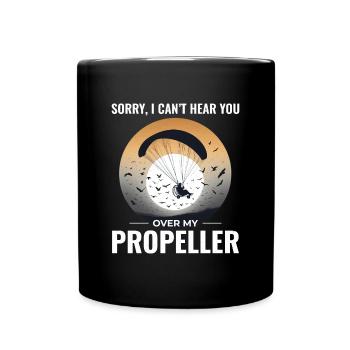 Paramotor Pilot Paramotoring Powered Paraglider - Full Colour Mug - black - Front