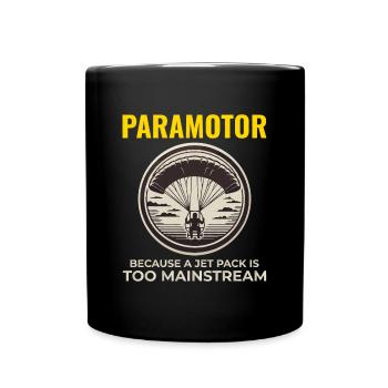 Motorschirmpilot Motorschirm Motorschirm - Tasse einfarbig - Schwarz - Vorne