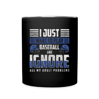 Baseball Player Sport Pitching - Full Colour Mug - black - Front
