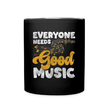 Musiker Band Fan - Tasse einfarbig - Schwarz - Vorne