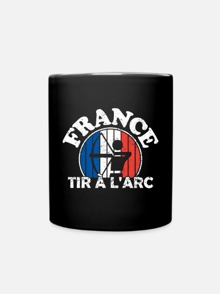Tir à l'arc - Équipe de tir à l'arc de France. - Mug uni - noir