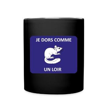 I sleep like a dormouse - Full Colour Mug - black - Front