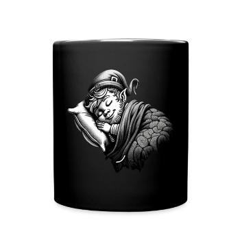 Sleeping Leprechaun (Irish Leprechaun) - Full Colour Mug - black - Front