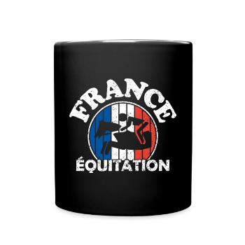Équitation - France Équitation - Sport équestre. - Mug uni - noir - Devant