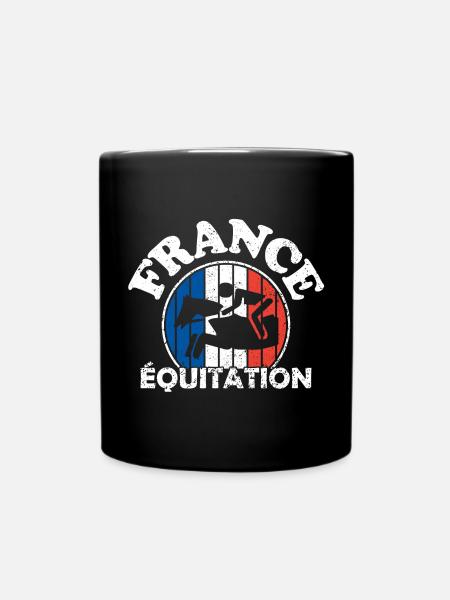 Reitsport - Frankreich Reitsport - Reitsport. - Tasse einfarbig - Schwarz