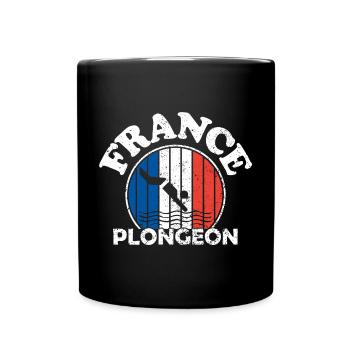 Tauchen - Frankreich Tauchen - Frankreich - Frankreich Sport - Tasse einfarbig - Schwarz - Vorne