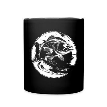 Graphique de poisson - Mug uni - noir - Devant