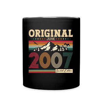 18ème anniversaire Original Juin 2007 Millésime 2007 - Mug uni - noir - Devant