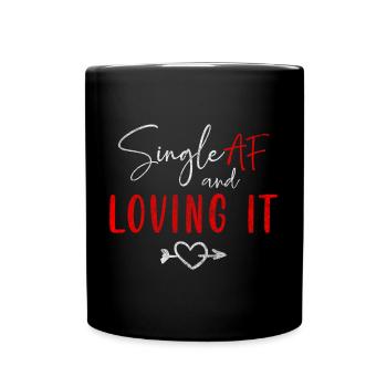 Single Dating Fun Flirt - Full Colour Mug - black - Front