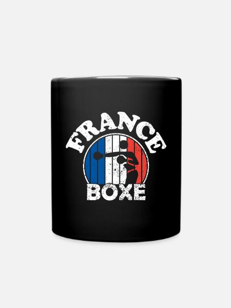 Boxe - France boxe - France - Equipe de boxe. - Mug uni - noir