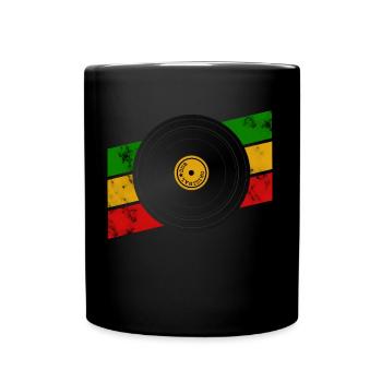 Disque de Dub Reggae - Mug uni - noir - Devant