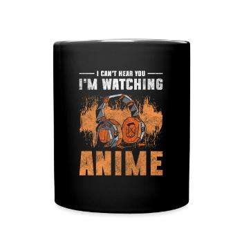 Manga Cosplay Senpai Süß - Tasse einfarbig - Schwarz - Vorne