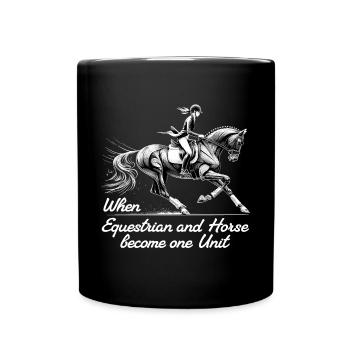 Cadeau d’unité de cheval de cavalier - Mug uni - noir - Devant
