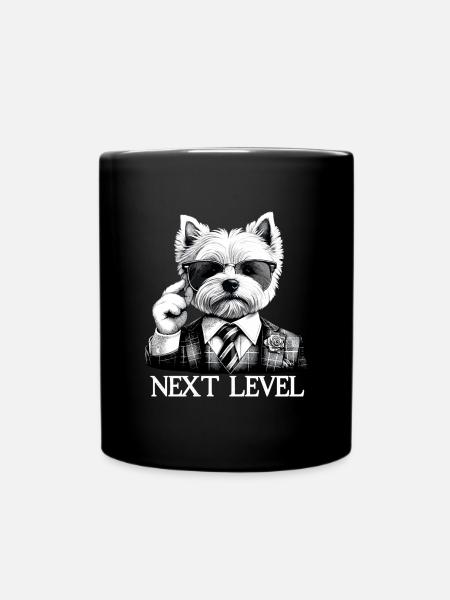 West Highland White Terrier Next Level Suit - Full Colour Mug - black