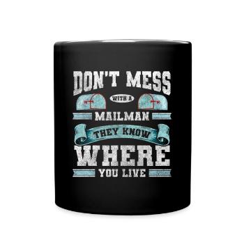 Facteur Livraison Postman Messenger - Mug uni - noir - Devant