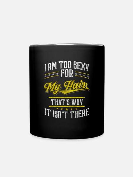 Glatze Glatzkopf - Tasse einfarbig - Schwarz