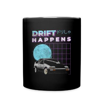 Driften Sportwagen Mechaniker Flitzer - Tasse einfarbig - Schwarz - Vorne