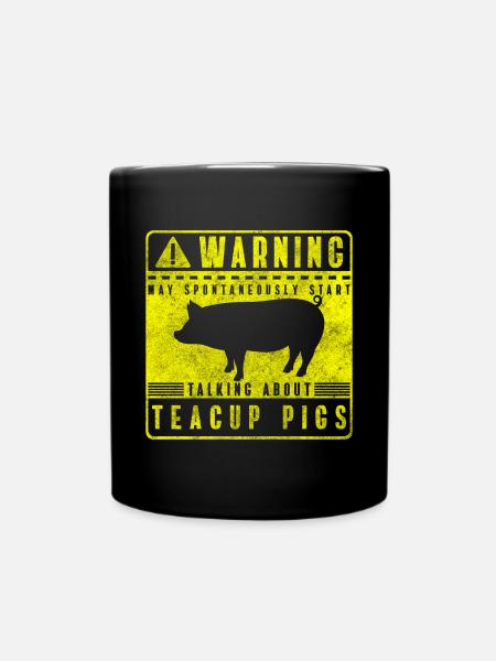 Schwein zucht - Tasse einfarbig - Schwarz