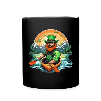 Kayak Trèfle de la Saint-Patrick - Mug uni - noir - Devant