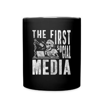 Cœur émetteur radio - Mug uni - noir - Devant
