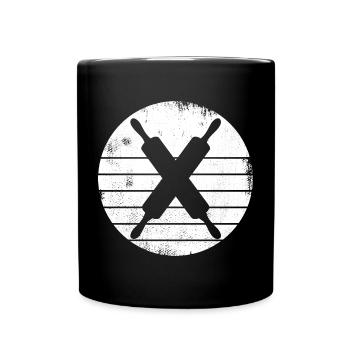 Rouleau à pâtisserie - Mug uni - noir - Devant