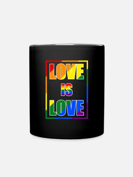 Liebe ist Liebe Pride Statement - Tasse einfarbig - Schwarz