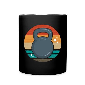 Kettlebell Workout Fitness Training - Full Colour Mug - black - Front