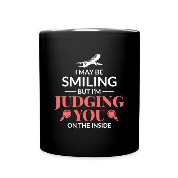 Flight Attendant Aviation Cabin Crew Air Hostess - Full Colour Mug - black - Front