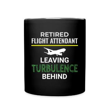 Flugbegleiter im Ruhestand Flugbegleiter Flugbegleiter - Tasse einfarbig - Schwarz - Vorne