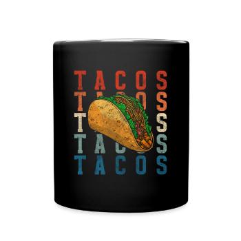 Taco Latino Hungrig Käse - Tasse einfarbig - Schwarz - Vorne
