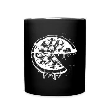 Pizza Drawing - Full Colour Mug - black - Front
