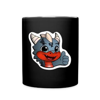 Thumps up - Tasse einfarbig - Schwarz - Vorne