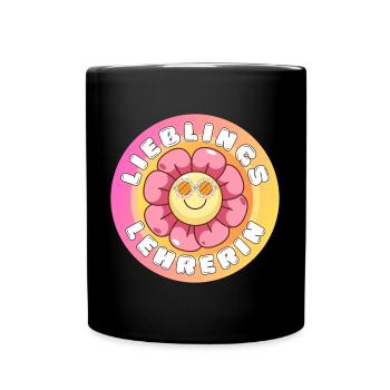 Lieblings Lehrerin - Tasse einfarbig - Schwarz - Vorne