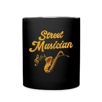 Musicien Ville Musicien Guitare - Mug uni - noir - Devant