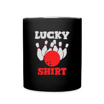 chemise porte-bonheur bowling - Mug uni - noir - Devant