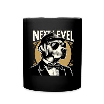 Dudley Labrador Tuxedo Suit Next Level Gift - Full Colour Mug - black - Front