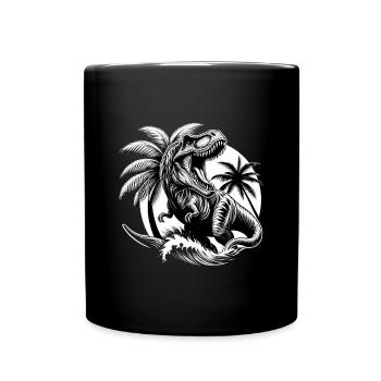 Cadeau de dinosaure T-Rex rugissant - Mug uni - noir - Devant