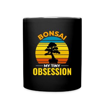 Japanischer Bonsai Gärtner Baum Sammler Gartenarbeit - Tasse einfarbig - Schwarz - Vorne