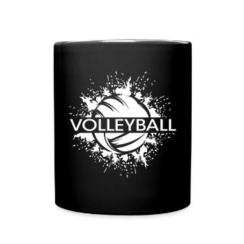 Volleyball Ball Explosion Sport Beach Symbol Logo - Tasse einfarbig - Schwarz - Vorne