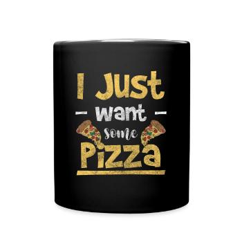 Pizza Cheese Delicious - Full Colour Mug - black - Front
