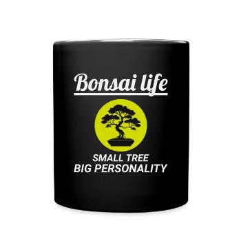 Japanischer Bonsai Gärtner Baum Sammler Gartenarbeit - Tasse einfarbig - Schwarz - Vorne