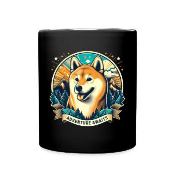 Shiba inu - Full Colour Mug - black - Front