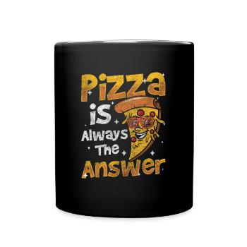 Pizza Italy Cheese - Full Colour Mug - black - Front