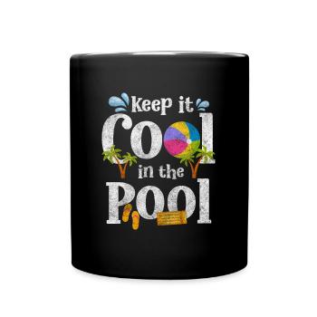 Swimming Pool Tauchen Sommer Badehose - Tasse einfarbig - Schwarz - Vorne